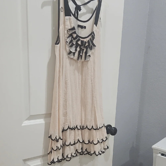 Ryu Cream Tiered Ruffled Sundress - Picture 6 of 6